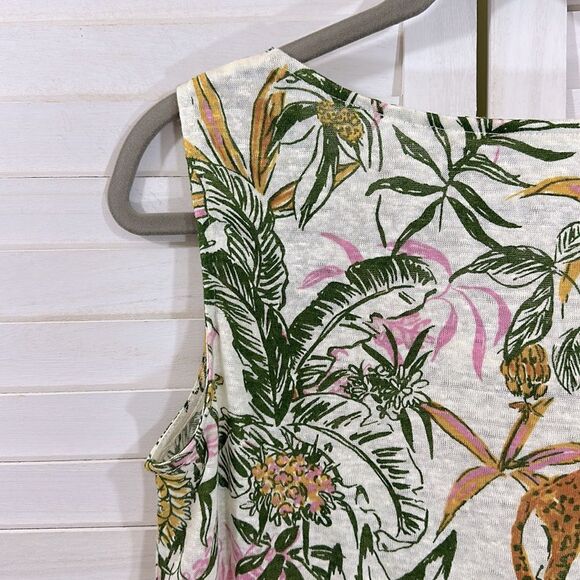 Rachel Zoe Linen Top Small Tropical Sleeveless NWOT - Picture 11 of 15